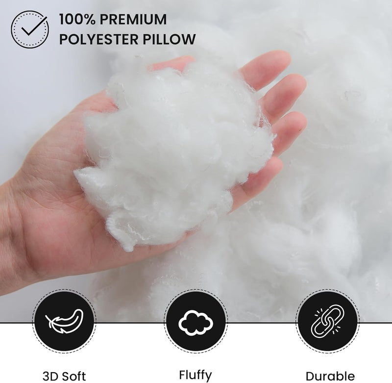 Foamily Throw Pillows Insert 24 x 24 Inches Hypoallergenic, Made in USA - Euro Sham Decorative Couch, Bed Pillow - Image 4